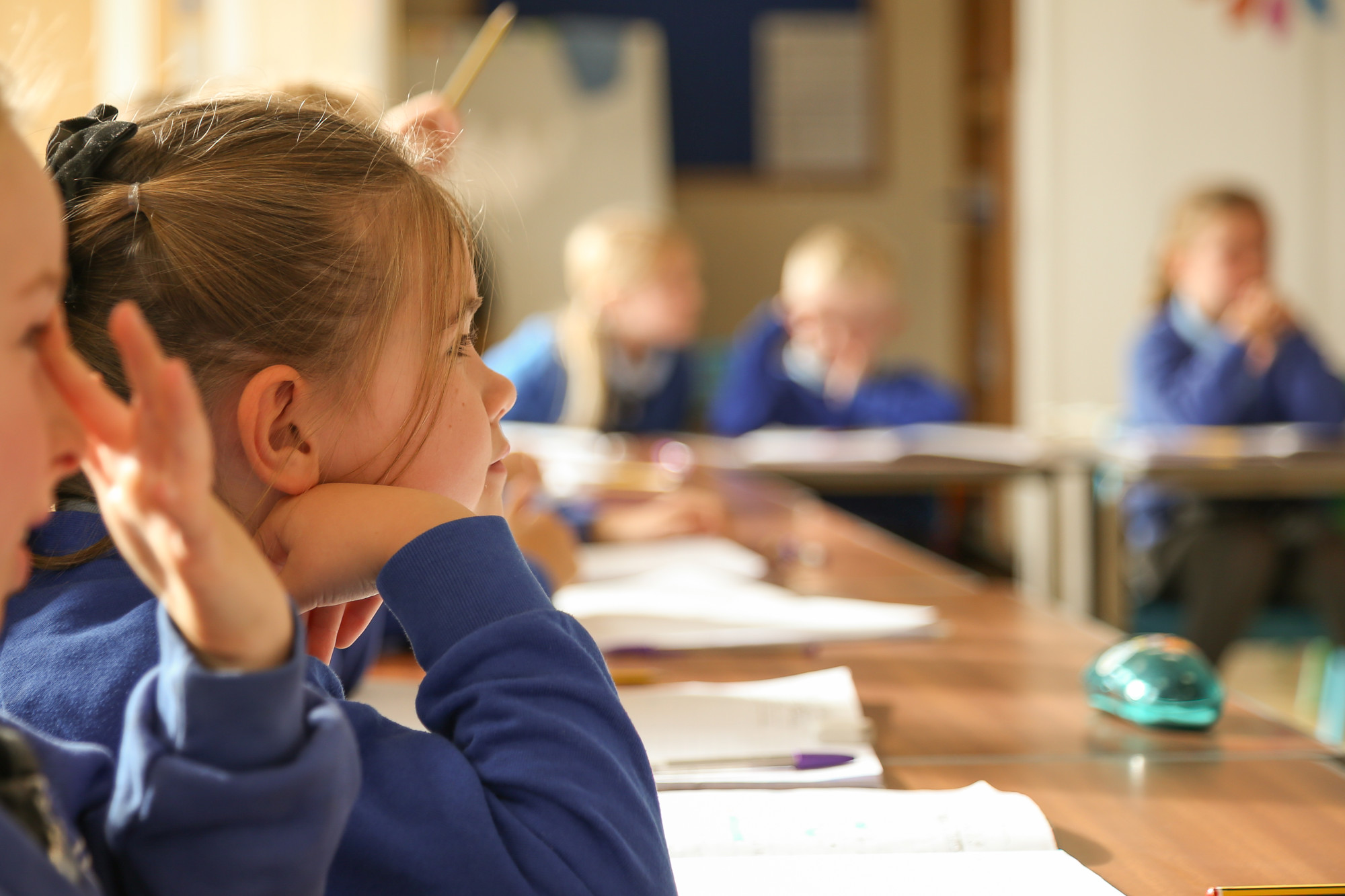 Children learning in class.