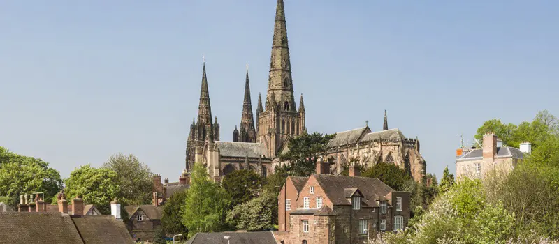 Lichfield Cathedral.