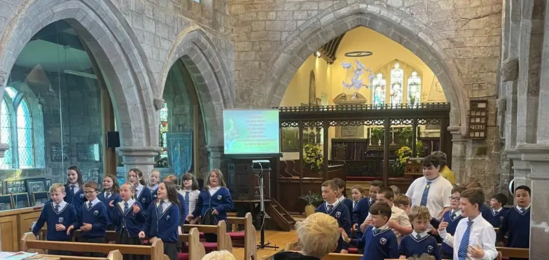 Children in Church Service.