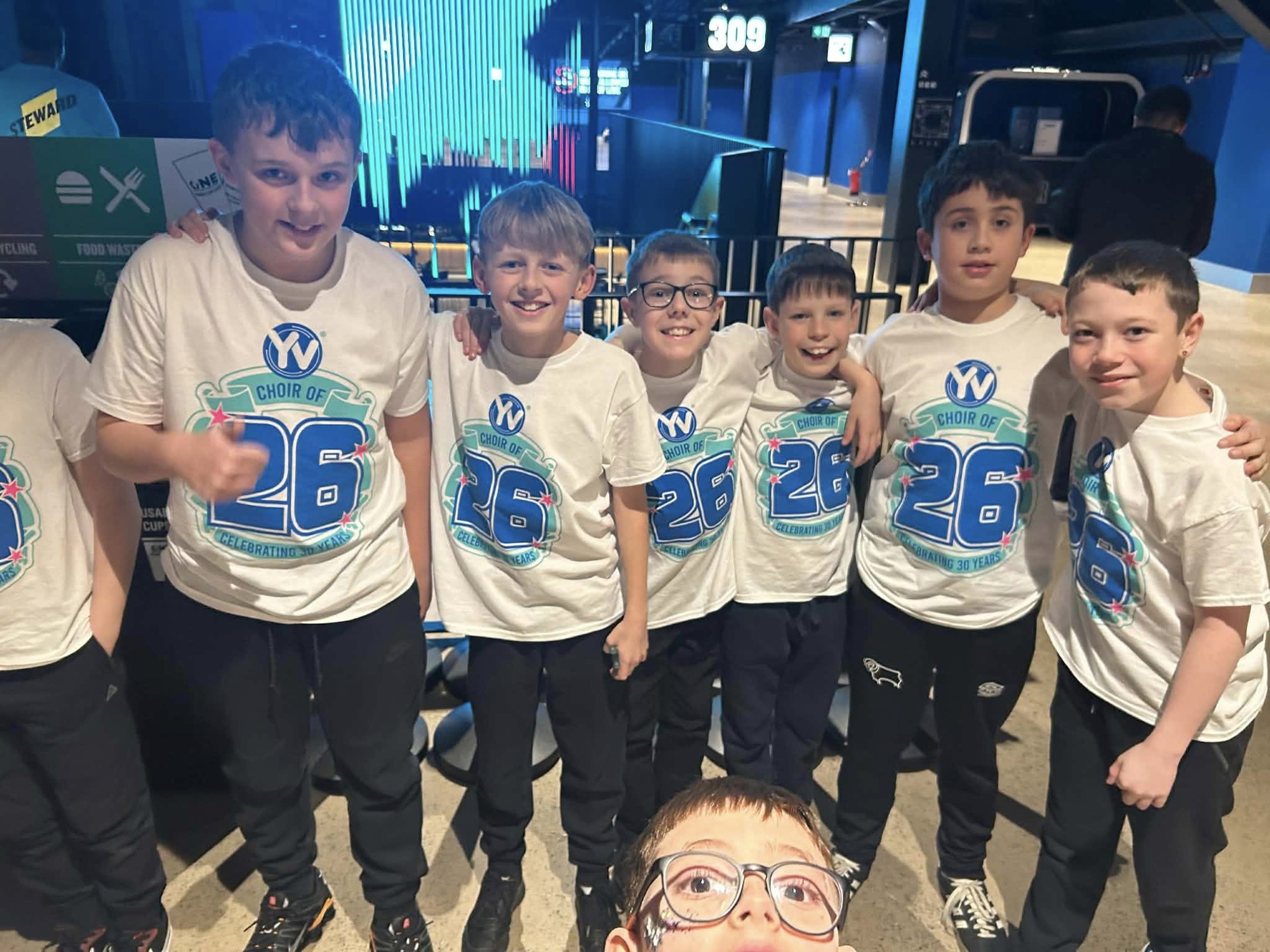 Group of boys at the Young Voices concert.