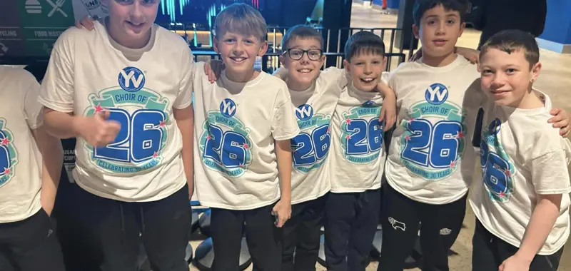 Group of boys at the Young Voices concert.