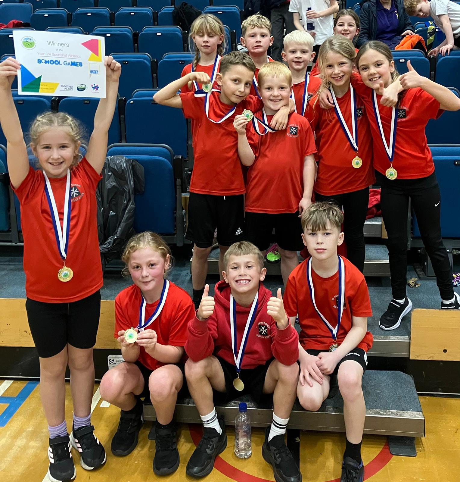 The school's sportshall athletics team.
